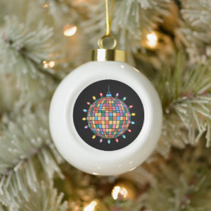 Christmas Disco Ball Lights Ornament Colorful Xmas