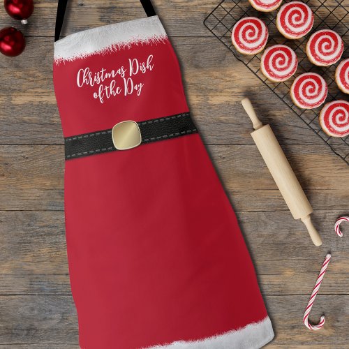 Christmas Dish of the Day Mrs Claus Holiday Apron