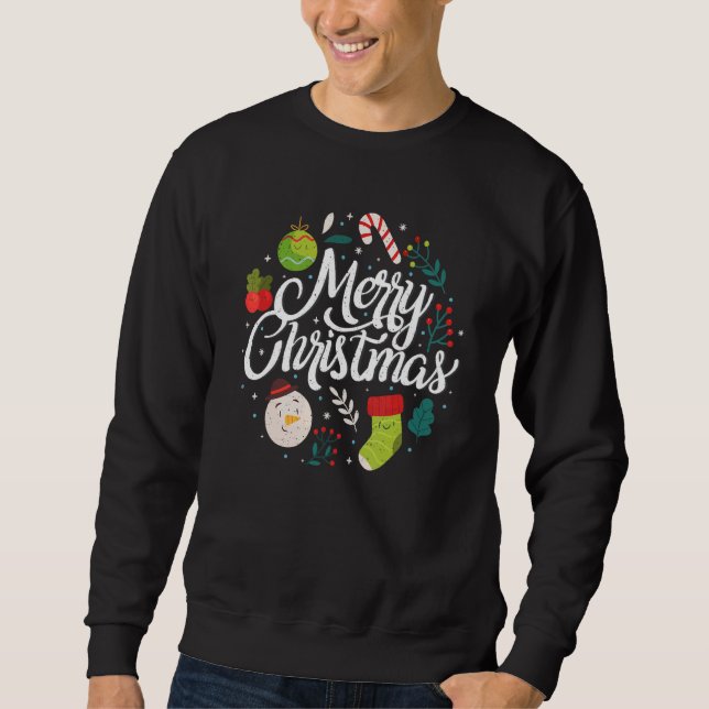 Christmas Distressed Retro   25 Sweatshirt (Front)