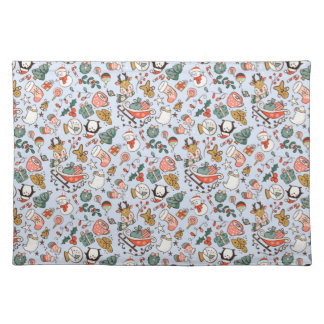 Christmas Ditsy Doodles Cloth Placemat
