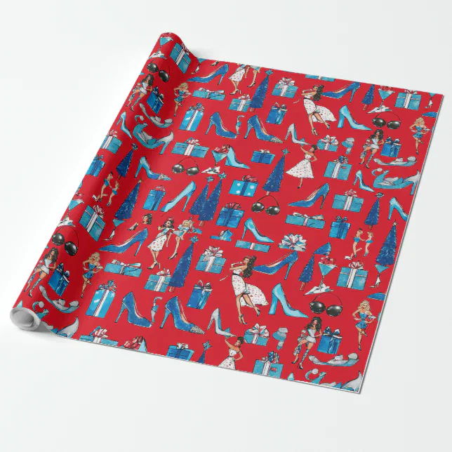 Christmas diva Wrapping Paper (Unrolled)