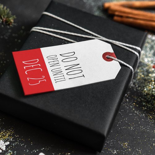 Christmas Do Not Open  Holiday  Gift Tags