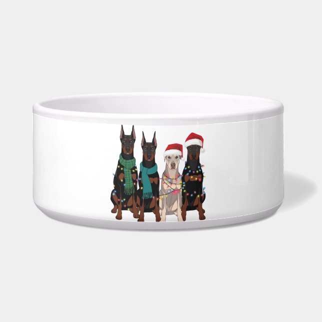Christmas Doberman Lover Dog Mom Holiday  Bowl (Front)