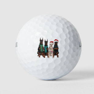 Christmas Doberman Lover Dog Mom Holiday  Golf Balls