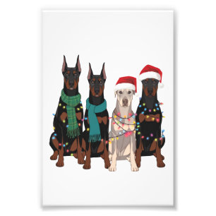 Christmas Doberman Lover Dog Mom Holiday Photo Print