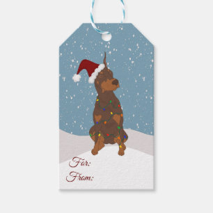 Christmas Doberman Pinscher Gift Tags