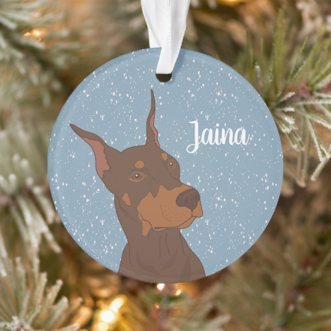 Christmas Doberman Pinscher Ornament (Tree)