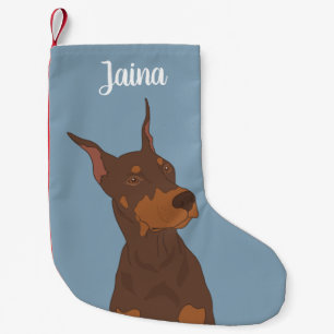 Christmas Doberman Pinscher Small Christmas Stocking