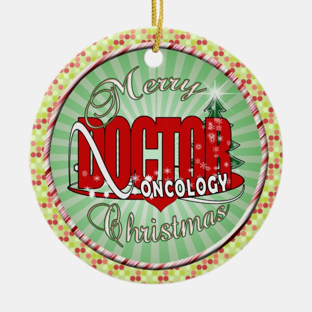 CHRISTMAS DOCTOR ONCOLOGY CERAMIC ORNAMENT (Front)