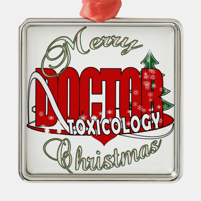 CHRISTMAS  DOCTOR TOXICOLOGY TOXICOLOGIST METAL ORNAMENT (Front)