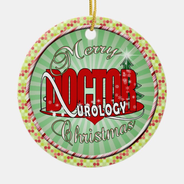 CHRISTMAS DOCTOR UROLOGY UROLOGIST CERAMIC ORNAMENT (Front)