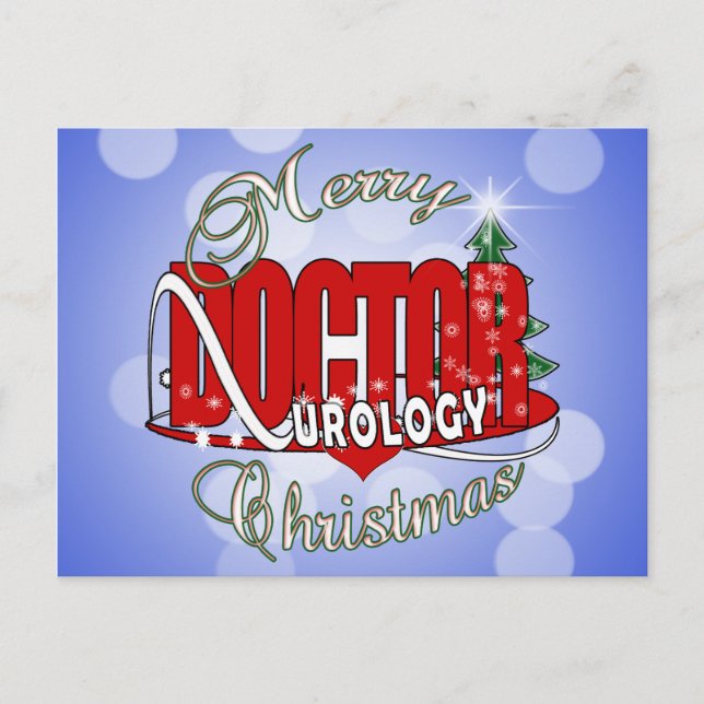 CHRISTMAS DOCTOR UROLOGY UROLOGIST HOLIDAY POSTCARD (Front)