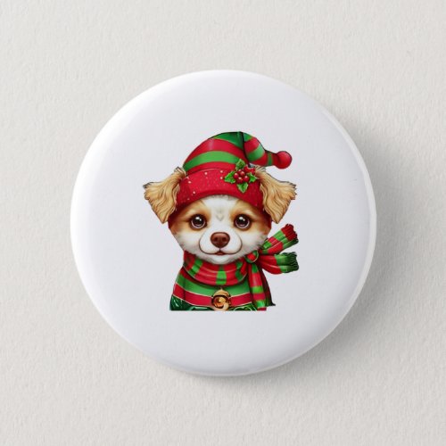 Christmas Dog  1 Button