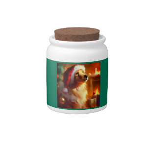 Christmas Dog 1 Candy Jar