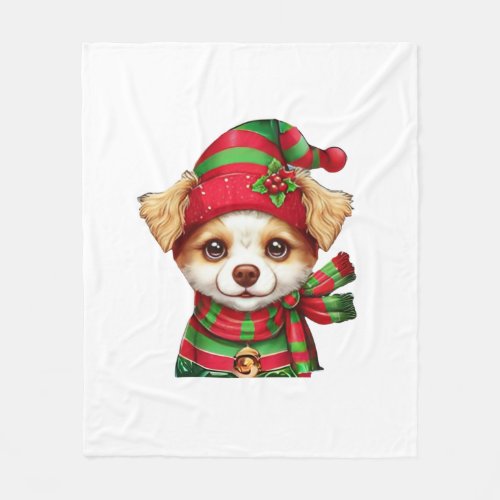 Christmas Dog  1 Fleece Blanket