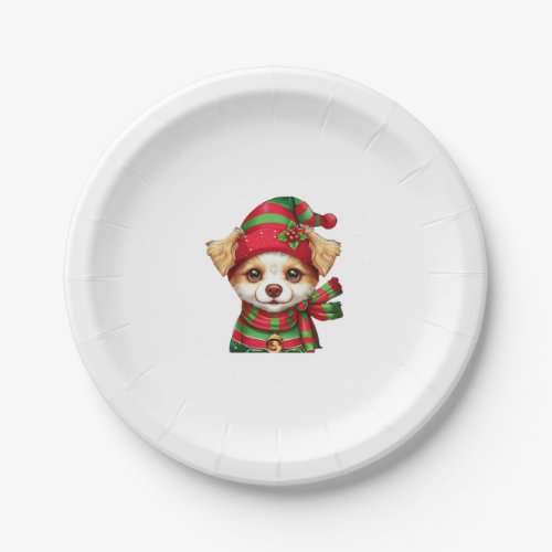 Christmas Dog  1 Paper Plates