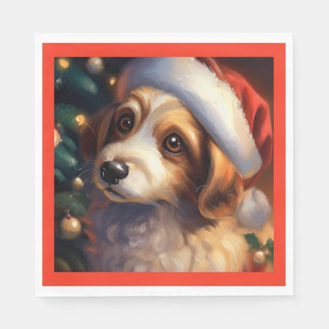Christmas Dog 2 Napkins (Front)