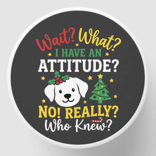 Christmas Dog Attitude Holiday Humor Mini Candle Favors