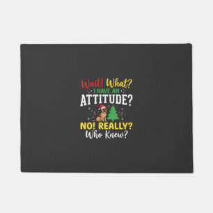 Christmas Dog Attitude Humor Doormat