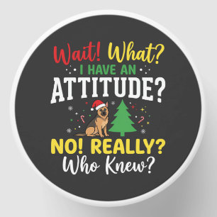 Christmas Dog Attitude Humor Mini Candle Favors