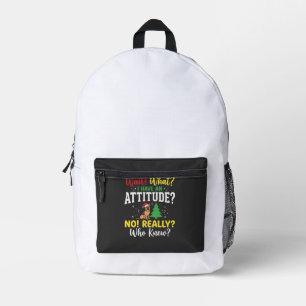Christmas Dog Attitude Humor Printed Backpack