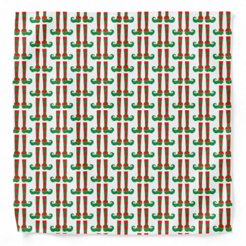 Christmas dog bandana for funny elf feet pattern