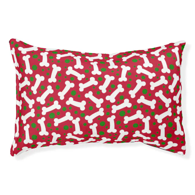 Christmas Dog Bed with red and green Zazzle