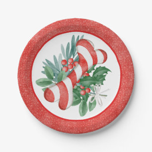 Christmas Dog Bone Paper Plate