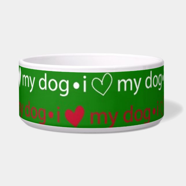 Christmas Dog Bowl Paw Prints (Front)