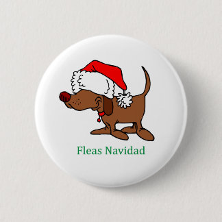 Christmas Dog Button