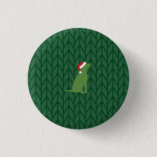 Christmas Dog Button (Front)