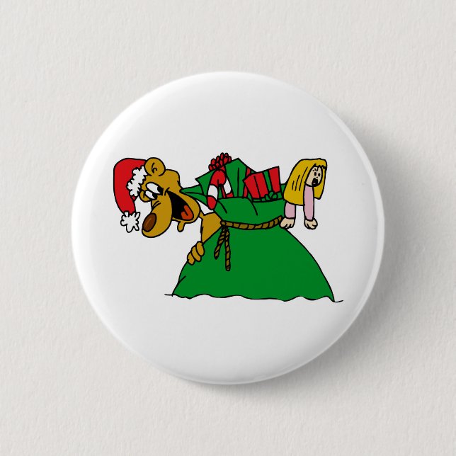 Christmas Dog Button (Front)