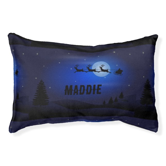 Christmas dog/cat bed. Customizable. Pet Bed (Front)