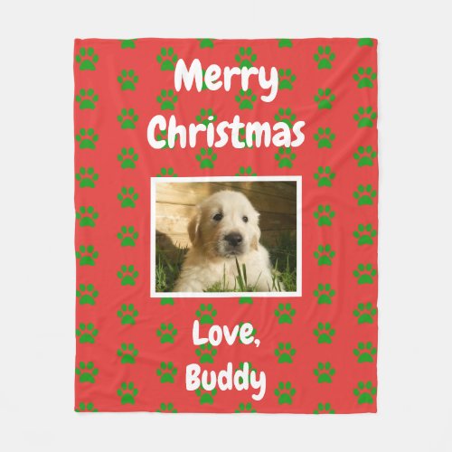 Christmas Dog Cat Dad Mom Pet Love Photo Fleece Blanket