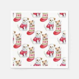 Christmas Dog & Cat Napkins