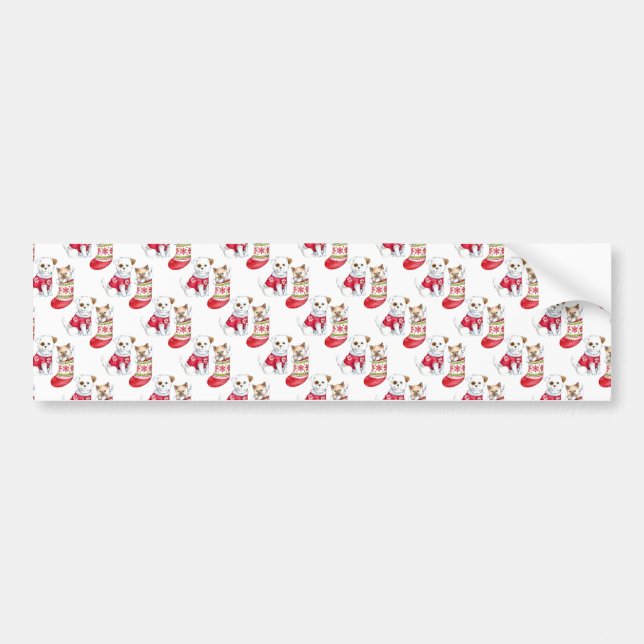 Christmas Dog & Cat Stockings       Bumper Sticker (Front)