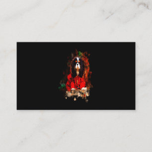 Christmas Dog Cavalier King Charles Spaniel Business Card