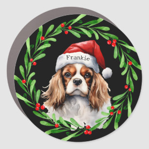 Christmas Dog Cavalier King Charles Spaniel Pet Car Magnet