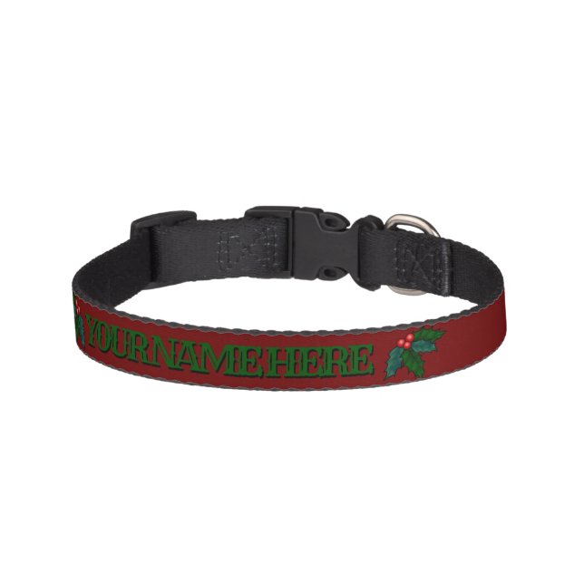 Christmas Dog Collar Personalized Holiday Collars (Front)