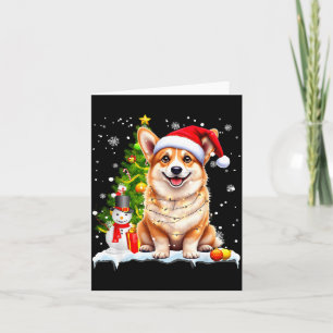 Christmas Dog Corgi Santa Xmas Wiener Women Men Ki Card