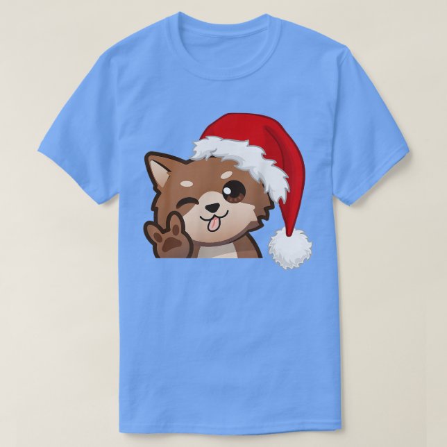 Christmas Dog Cute Pet Puppy Christmas Happy Holid T-Shirt (Design Front)