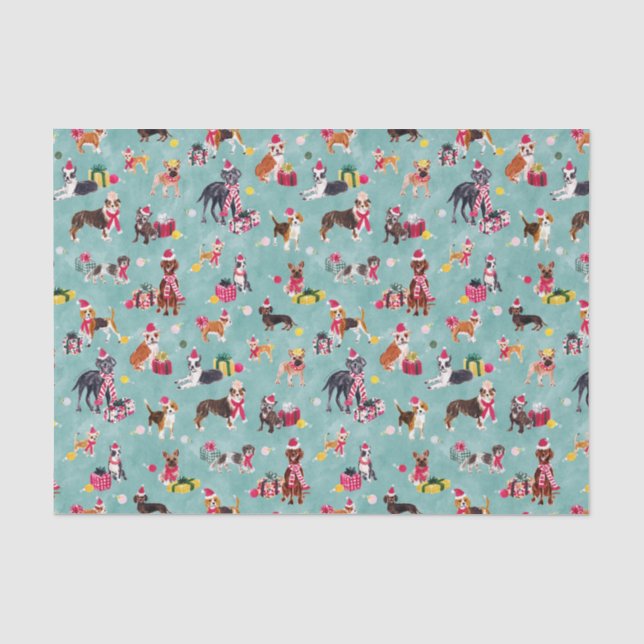 CHRISTMAS DOG CUTENESS TISSUE PAPER (Front)