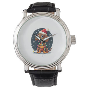 Christmas Dog Dachshund Santa Xmas Wiener 2 Watch