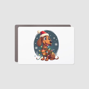 Christmas Dog Dachshund Santa Xmas Wiener Women Me Car Magnet
