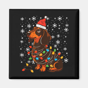 Christmas Dog Dachshund Santa Xmas Wiener Women Me Magnet