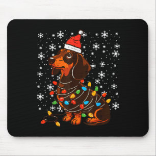 Christmas Dog Dachshund Santa Xmas Wiener Women Me Mouse Pad