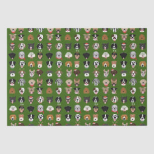 Christmas Dog Face Pattern Tissue Paper