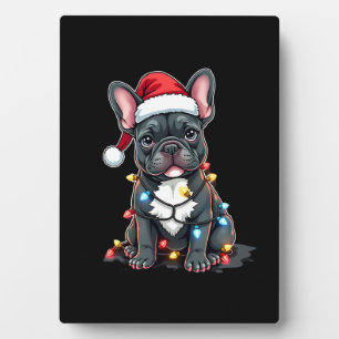Christmas Dog French Bulldog Xmas Frenchie 3 Plaque