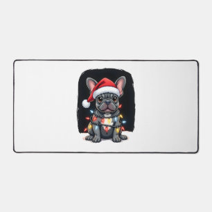 Christmas Dog French Bulldog Xmas Frenchie Men Wom Desk Mat