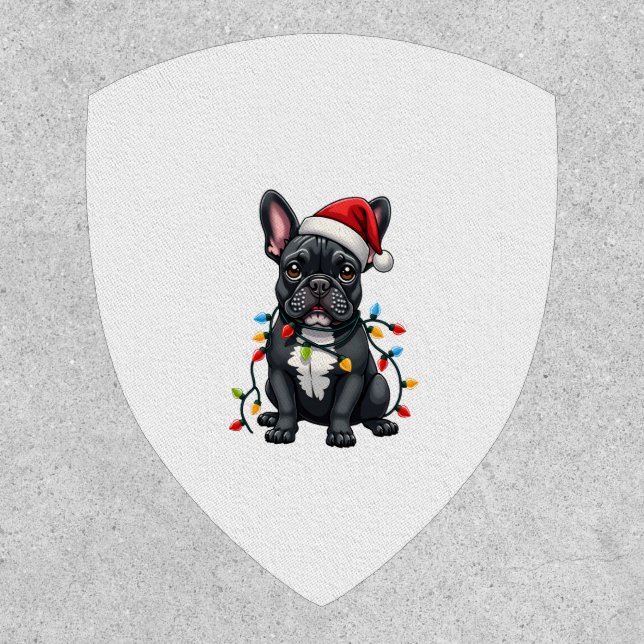 Christmas Dog French Bulldog Xmas Frenchie Patch (Front)
